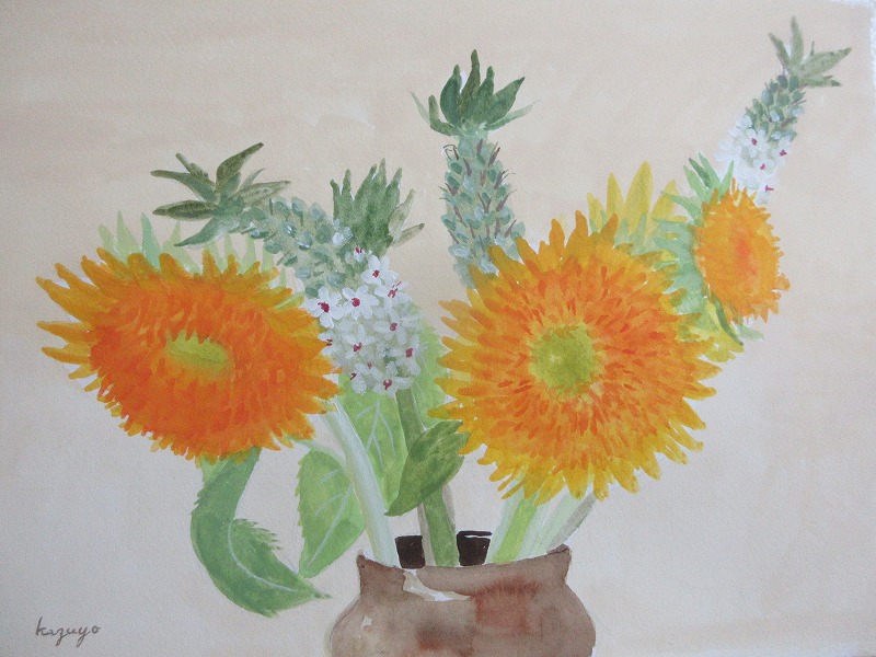 ガッシュで描く　花の水彩画教室